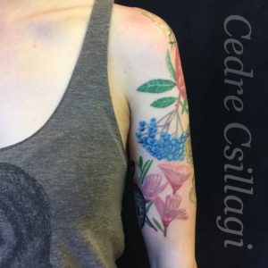 botanical tattoo duplication color 