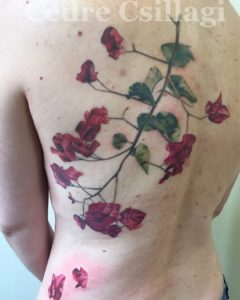 branch, leaves, back, tattoo, queer, artists